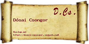 Dósai Csongor névjegykártya